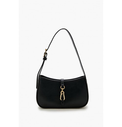 Faux Leather Carabiner Shoulder Bag Faux Leather Carabiner Shoulder Bag